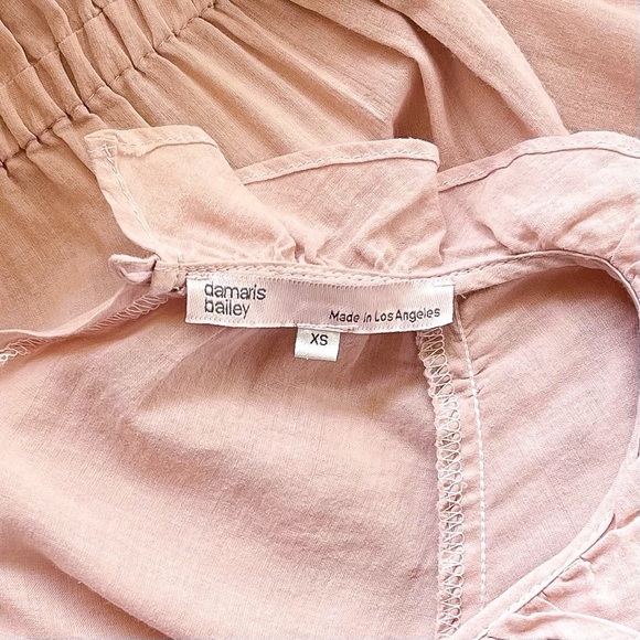 Damaris Bailey Gianna Dress Knee-Length Flutter Wedding Dusty Rose XS EUC - Picture 5 of 6